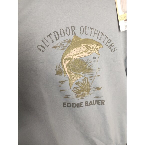 Eddie Bauer Men’s Slate Blue Fleece Sweatshirt Pullover Size M NWT - Picture 3 of 9